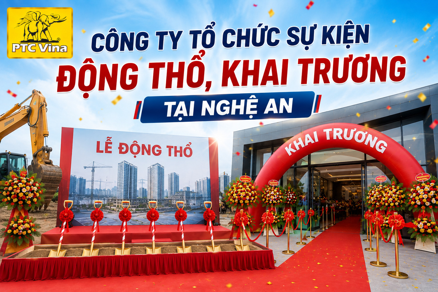 Công ty tổ chức sự kiện Động thổ, khai trương tại Nghệ An VIP #1