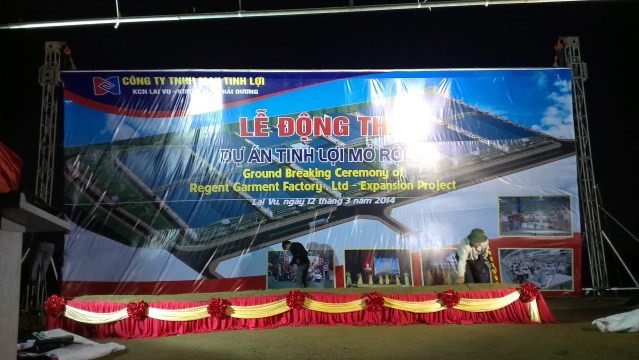 Lễ động thổ dự án Tinh Lợi mở rộng tại khu công nghiệp Lai Vu - Hải Dương
