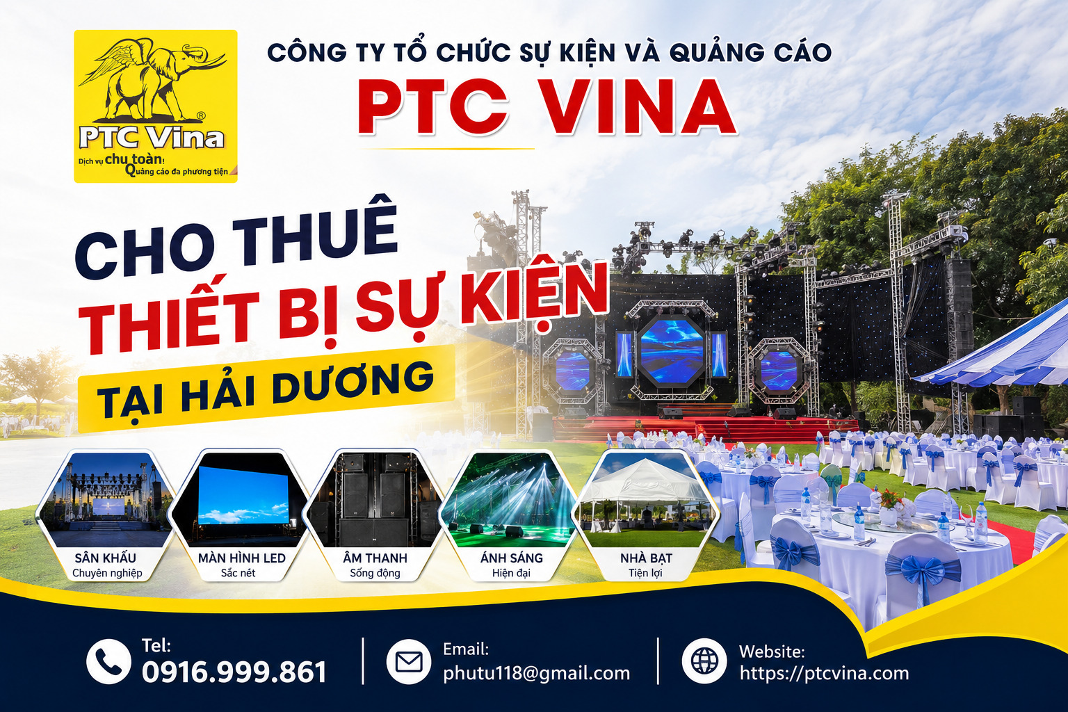 Cho thuê thiết bị sự kiện Tại Hải Dương top 1 uy tín năm 2026